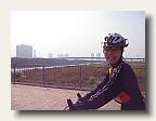 Miki Miyagawa rides a Bike Friday Crusoe miki-riding